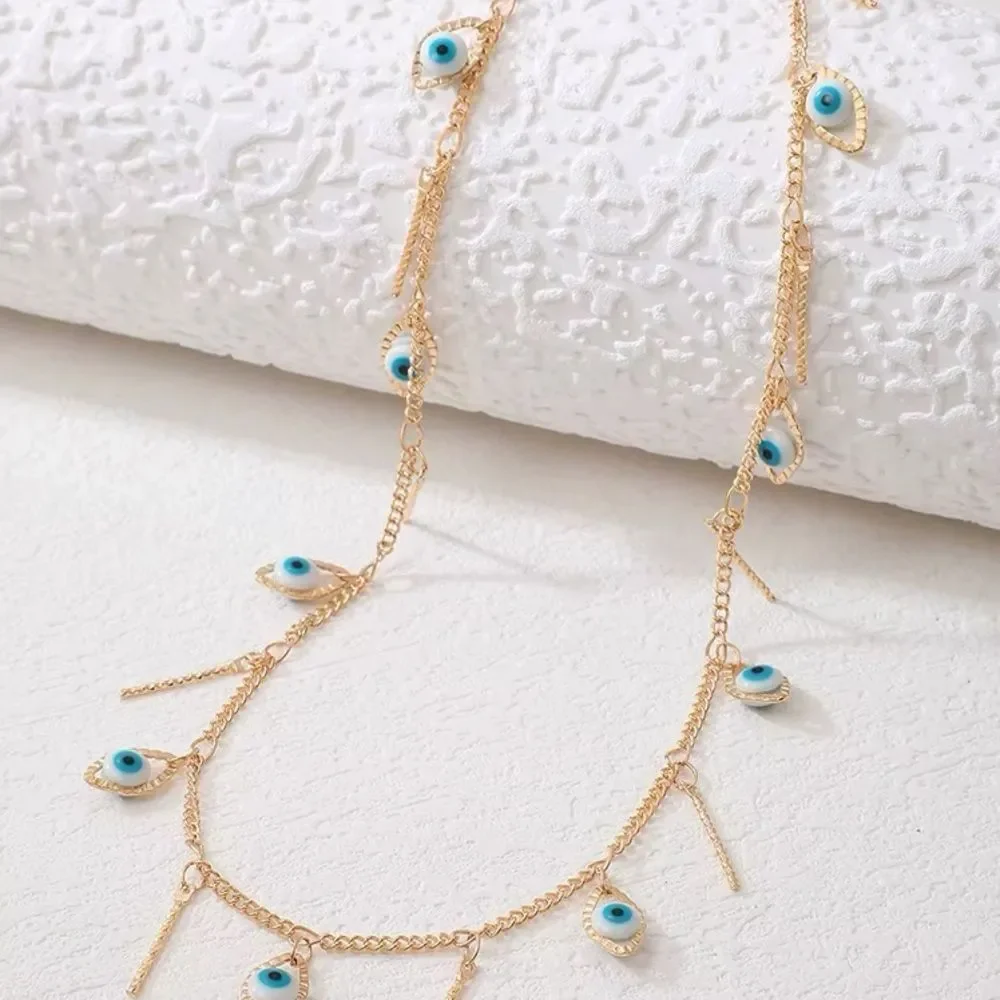 Gold Evil Eye Necklace N1895